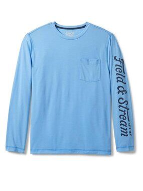 Field & Stream Men's Roll Cast Long Sleeve Tee Shirt with Drirelease, BLUE, XXL